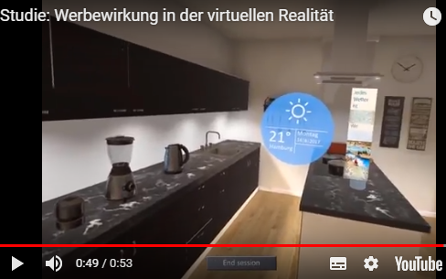 Um die Wirkung von Werbung im Smart Home-Umfeld zu erforschen, haben wir in einer virtuellen Wohnung verschiedene Werbeformate über einen interaktiven Kühlschrank, eine digitale Assistentin und Augmented Reality-Elemente platziert – und diese wiederum in verschiedenen Szenarien untersucht.