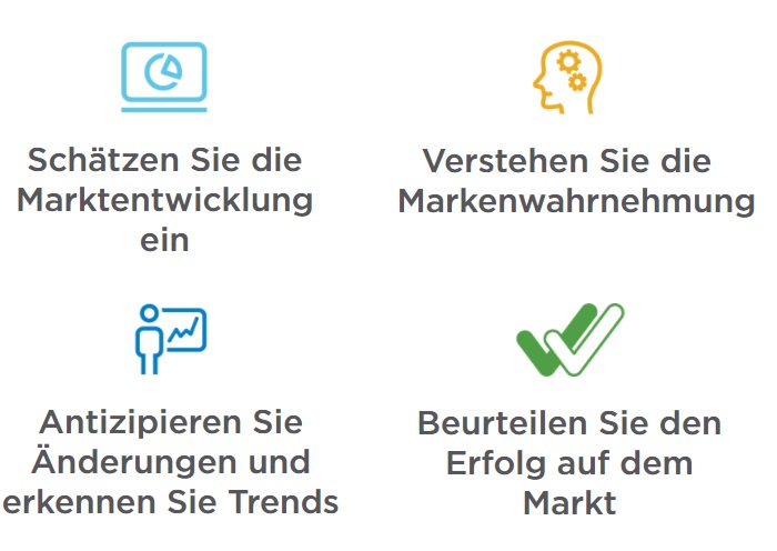 Mit Tracker-Studien können Sie die Marktentwicklung einschätzen, die Wahrnehmung Ihrer Marke verstehen, Änderungen in der Verbrauchernachfrage bzw. im Verhalten vorausahnen, und wichtige sich anbahnende Trends erkennen, damit Sie Ihren Erfolg auf dem Markt beurteilen können.